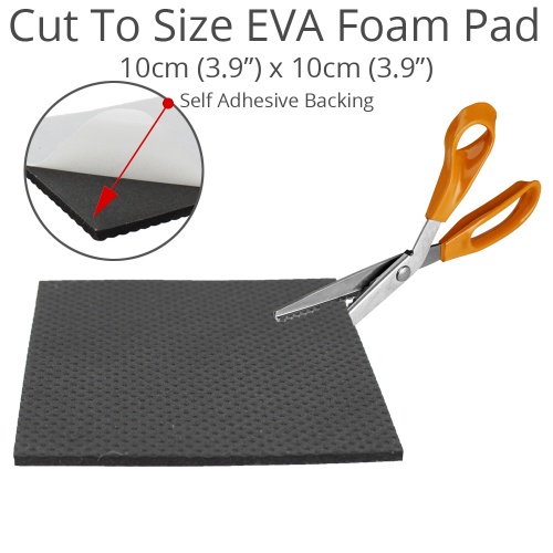 100mm X 100mm Square Self Adhesive ''Cut To Size'' EVA Foam Pads 4mm Thick